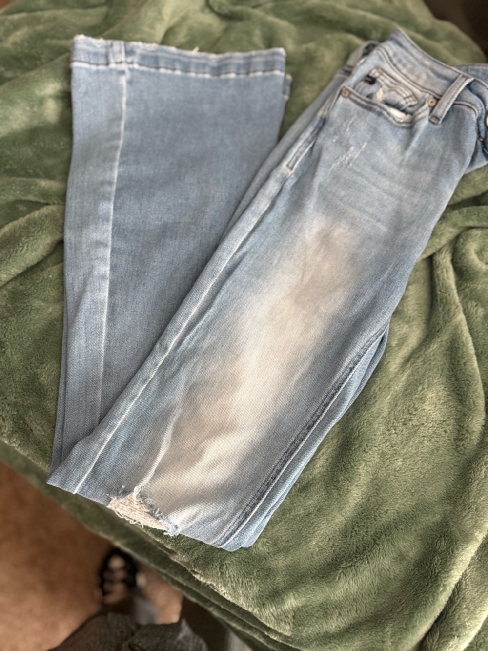 Kancan Light Wash Women's Flare Jeans - Light Blue